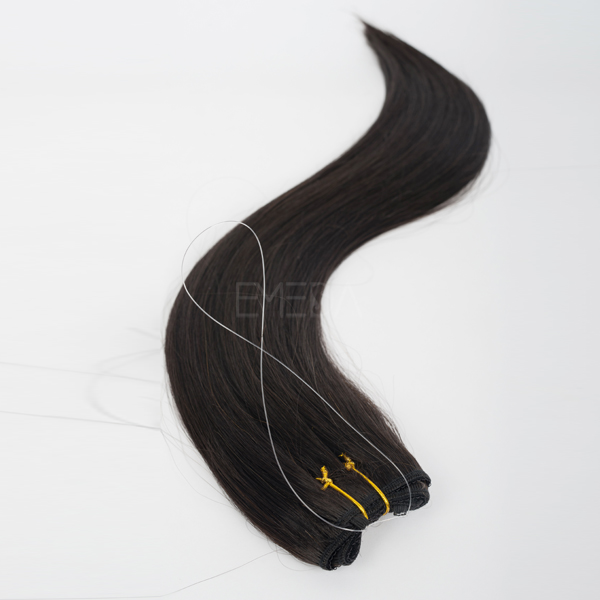 Natural color human hair extension clip in har extension UK CX054